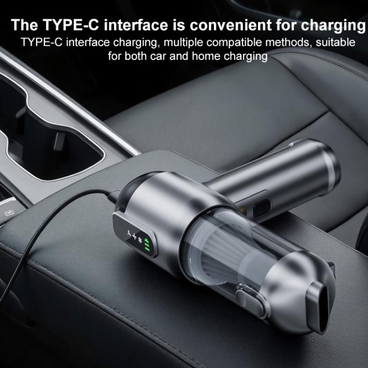 SUITU ST-6707APlus Aspirapolvere portatile con display digitale, funzione soffiante e aspirazione, ricarica USB, ideale per auto.