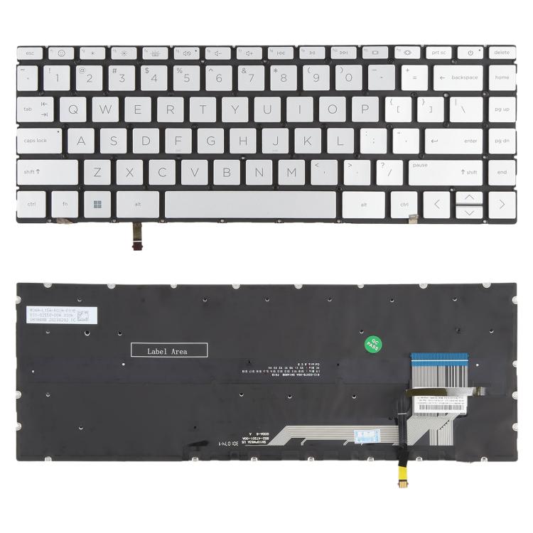 Tastiera retroilluminata per laptop HP Pavilion 13-BE Aero 13-BE0000 13-BE1075CL 13-BE2000 TPN-W152, versione USA., For HP Pavilion 13-BE Aero 13-BE0000