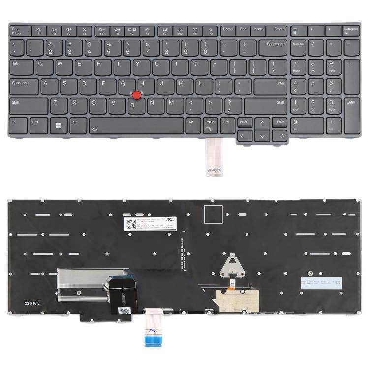 Tastiera retroilluminata per laptop con puntatore, versione USA, per Lenovo ThinkPad P16 Gen 1 P16 Gen 2 21D6 21D7 21FB 21FA, For Lenovo ThinkPad P16 Gen 1