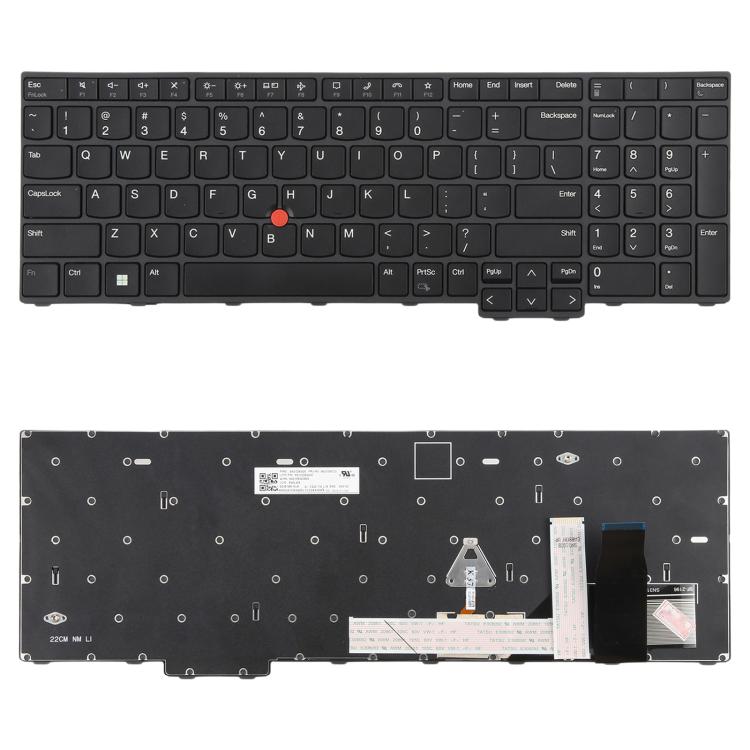 Tastiera retroilluminata con puntatore per laptop, versione USA, compatibile con Lenovo Thinkpad T16 Gen 1, P16S Gen 1 e L15 Gen 3., For Lenovo Thinkpad T16 Gen 1