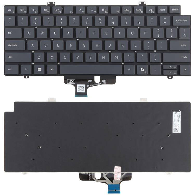 Tastiera per laptop Dell Pro 14 Plus PB14250 14255 Pro Max 14 Series versione USA, For Dell Pro 14 Plus PB14250(Grey)