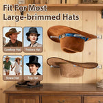 Porta cappelli da cowboy regolabile con tre fori in acrilico trasparente, da parete., Single Pack, 2pcs/Pack
