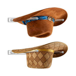 Porta cappelli da cowboy regolabile con tre fori in acrilico trasparente, da parete., Single Pack, 2pcs/Pack