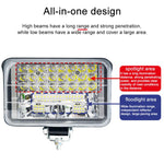 Faro a LED super luminoso da 12V-80V CC per veicoli elettrici, trattori, ATV/UTV, 15-LEDs Single Light, 3 inch 18-LEDs Single Light, 4 inch 30-LEDs High Low Light, 5 inch 48-LEDs High Low Light, 7 inch 57-LEDs High Low Light, 8 inch 84-LEDs High Low Li...
