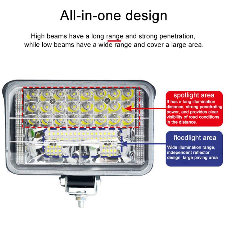 Faro a LED super luminoso da 12V-80V CC per veicoli elettrici, trattori, ATV/UTV, 15-LEDs Single Light, 3 inch 18-LEDs Single Light, 4 inch 30-LEDs High Low Light, 5 inch 48-LEDs High Low Light, 7 inch 57-LEDs High Low Light, 8 inch 84-LEDs High Low Li...