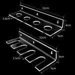 Set di 2 supporti da parete in acrilico trasparente per riporre e mostrare mazze da baseball e palline da baseball.