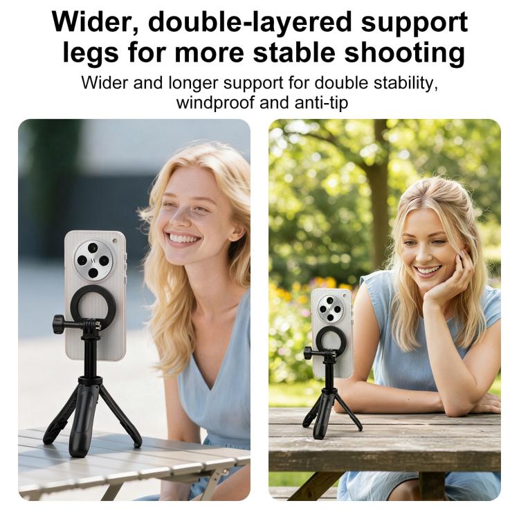 Mini treppiede magnetico per telefono, asta per selfie estensibile, supporto per telefono
