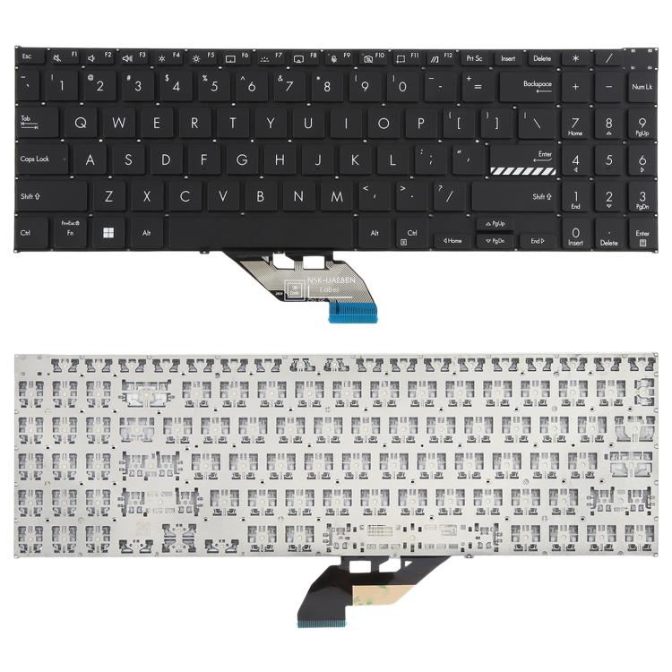 Tastiera per laptop ASUS Vivobook S 16 Flip TP3604 TP3604VA TN3604 TN3604U versione USA, For ASUS Vivobook S 16 Flip(Black)