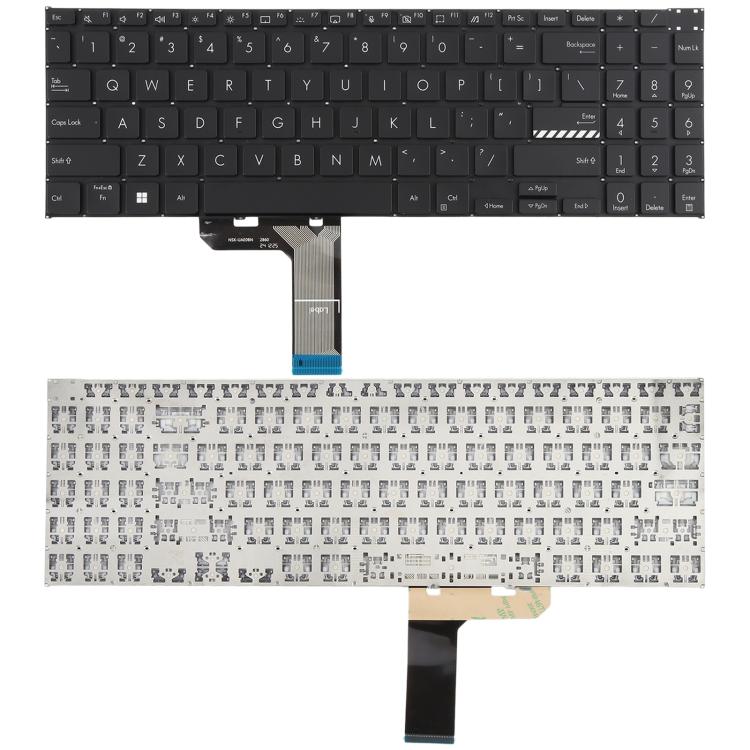 Tastiera per laptop ASUS Vivobook Pro 16 K6502 K6602 ZC ZE versione USA, For ASUS Vivobook Pro 16(Black)