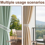1 paio/confezione Fermacravatte per tende in acrilico trasparente, clip per tende, supporto per installazione senza foratura e con foratura