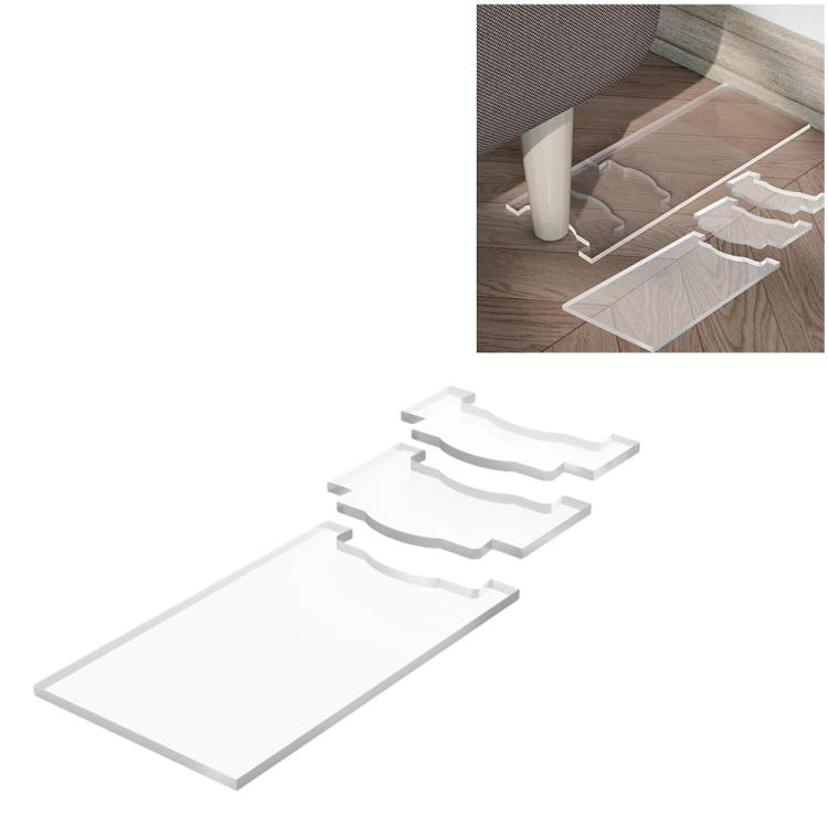 Distanziatori da parete antiscivolo in acrilico trasparente per mobili, Single Set/Pack, Two Set/Pack