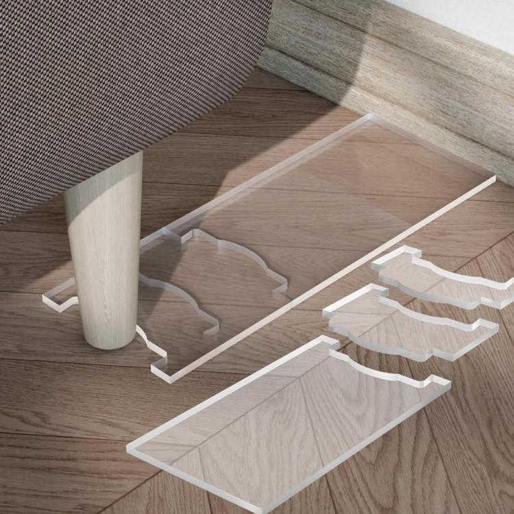 Distanziatori da parete antiscivolo in acrilico trasparente per mobili, Single Set/Pack, Two Set/Pack