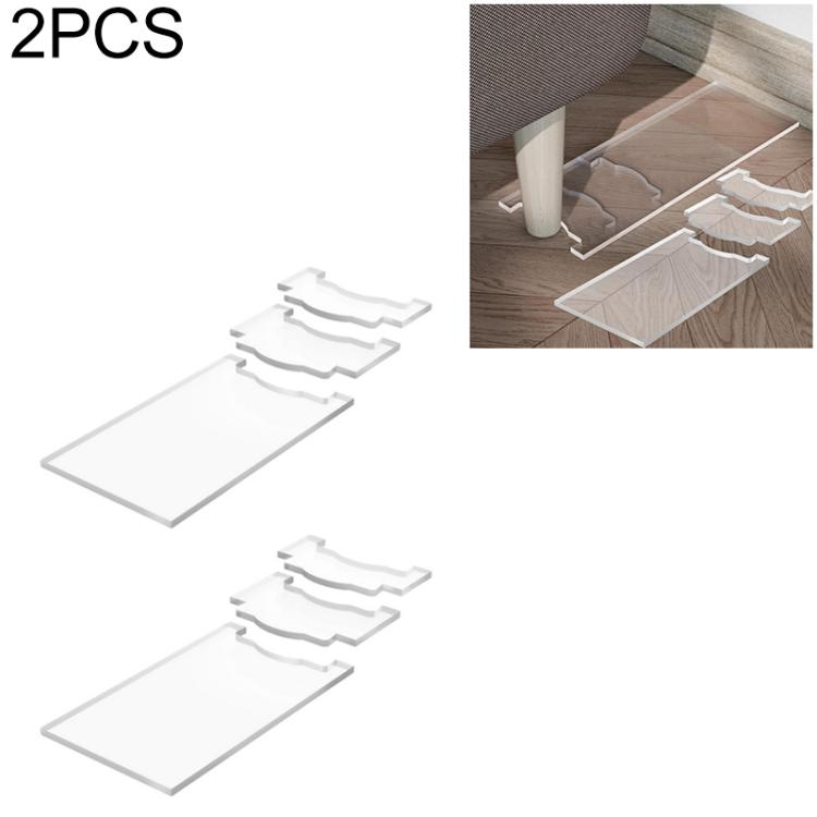 Distanziatori da parete antiscivolo in acrilico trasparente per mobili, Single Set/Pack, Two Set/Pack