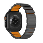 Cinturino per orologio in lega di titanio e silicone con chiusura magnetica a una perlina, For Apple Watch 46mm / 49mm / 45mm / 44mm, For Apple Watch 42mm / 41mm / 40mm / 38mm