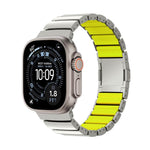 Cinturino per orologio in lega di titanio e silicone con chiusura magnetica a una perlina, For Apple Watch 46mm / 49mm / 45mm / 44mm, For Apple Watch 42mm / 41mm / 40mm / 38mm