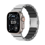 Cinturino per orologio in lega di titanio e silicone con chiusura magnetica a una perlina, For Apple Watch 46mm / 49mm / 45mm / 44mm, For Apple Watch 42mm / 41mm / 40mm / 38mm