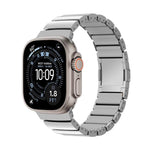 Cinturino per orologio in lega di titanio e silicone con chiusura magnetica a una perlina, For Apple Watch 46mm / 49mm / 45mm / 44mm, For Apple Watch 42mm / 41mm / 40mm / 38mm