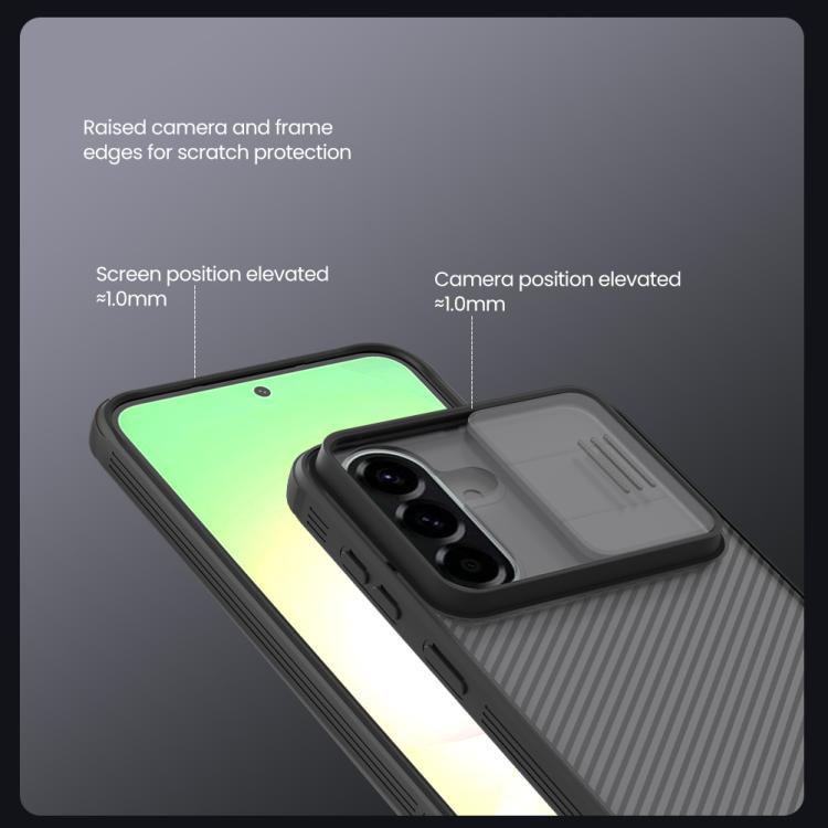 Custodia per telefono NILLKIN Black Mirror Pro Series Camshield per PC, For Samsung Galaxy A57 5G, For Samsung Galaxy A37 5G