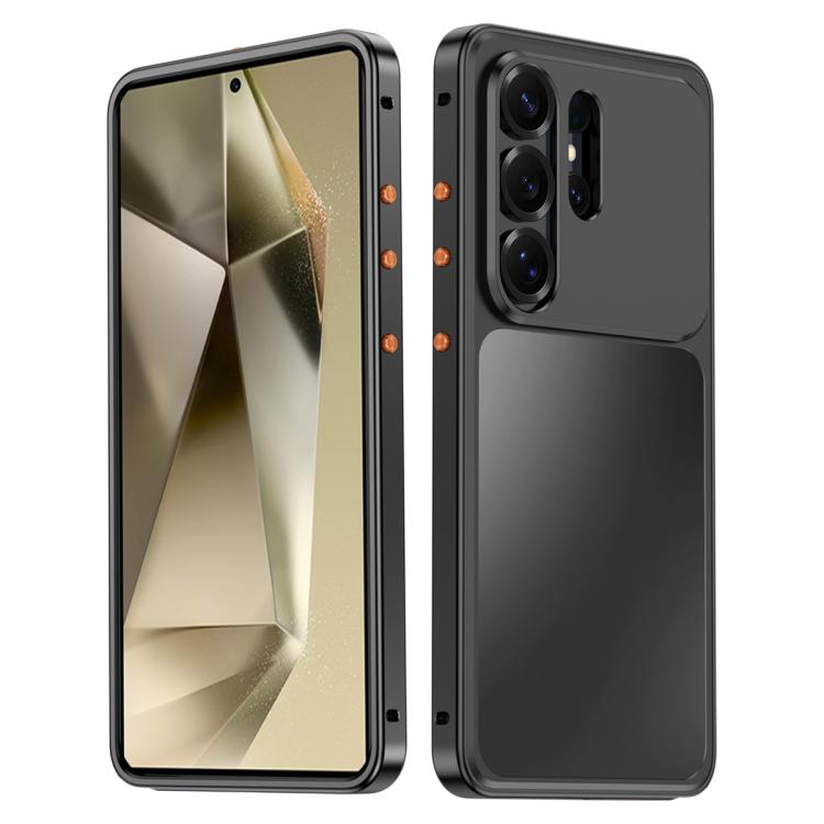 Custodia per telefono in metallo con fibbia magnetica, For Samsung Galaxy S26 Ultra 5G, For Samsung Galaxy S25 Ultra 5G, For Samsung Galaxy S24 Ultra 5G, For Samsung Galaxy S23 Ultra 5G