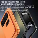 Custodia per telefono in metallo con fibbia magnetica, For Samsung Galaxy S26 Ultra 5G, For Samsung Galaxy S25 Ultra 5G, For Samsung Galaxy S24 Ultra 5G, For Samsung Galaxy S23 Ultra 5G