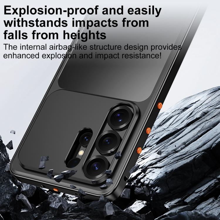 Custodia per telefono in metallo con fibbia magnetica, For Samsung Galaxy S26 Ultra 5G, For Samsung Galaxy S25 Ultra 5G, For Samsung Galaxy S24 Ultra 5G, For Samsung Galaxy S23 Ultra 5G