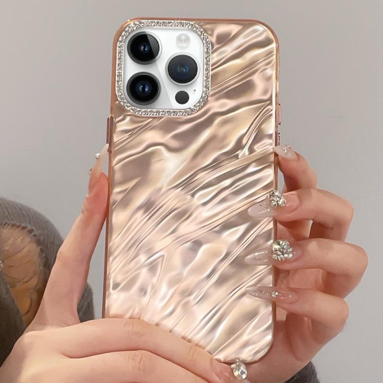 Custodia per telefono con cornice per lenti in strass e design rugoso, For iPhone 12, For iPhone 12 Pro Max, For iPhone 12 Pro, For iPhone 11