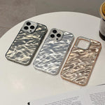 Custodia per telefono con cornice per lenti in strass e design rugoso, For iPhone 12, For iPhone 12 Pro Max, For iPhone 12 Pro, For iPhone 11