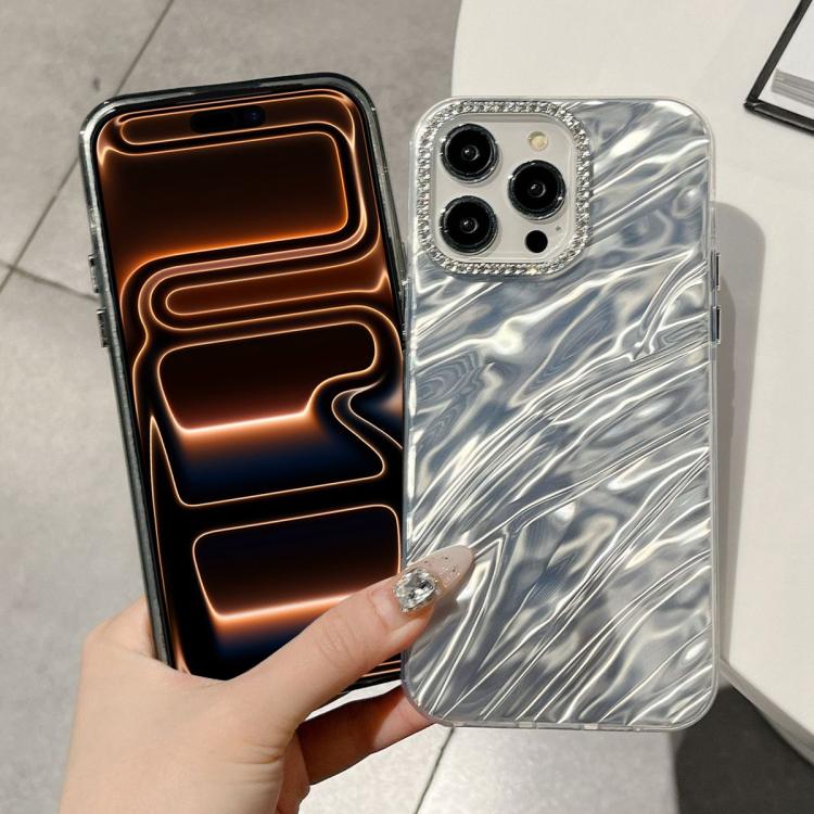 Custodia per telefono con cornice per lenti in strass e design rugoso, For iPhone 12, For iPhone 12 Pro Max, For iPhone 12 Pro, For iPhone 11