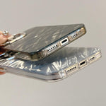 Custodia per telefono con cornice per lenti in strass e design rugoso, For iPhone 12, For iPhone 12 Pro Max, For iPhone 12 Pro, For iPhone 11