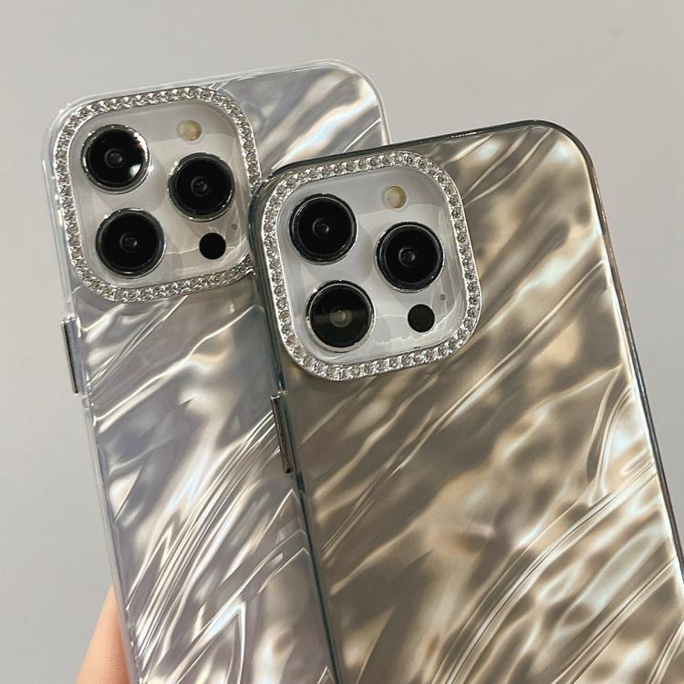 Custodia per telefono con cornice per lenti in strass e design rugoso, For iPhone 12, For iPhone 12 Pro Max, For iPhone 12 Pro, For iPhone 11