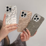 Custodia per telefono con cornice per lenti in strass e design rugoso, For iPhone 12, For iPhone 12 Pro Max, For iPhone 12 Pro, For iPhone 11