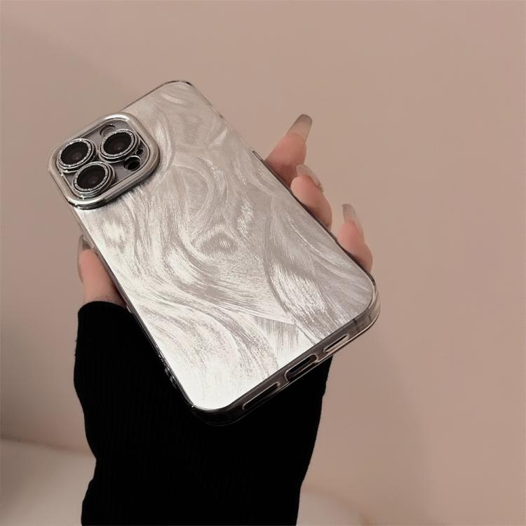 Custodia per telefono laser in garza effetto piuma con pellicola protettiva per l'obiettivo., For iPhone 11 Pro