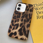 Custodia per telefono in PU con stampa leopardata e texture effetto pelle., For iPhone 17 Pro Max, For iPhone 17 Pro, For iPhone 17, For iPhone 16 Pro Max, For iPhone 16 Pro, For iPhone 16 Plus, For iPhone 16, For iPhone 15 Pro Max
