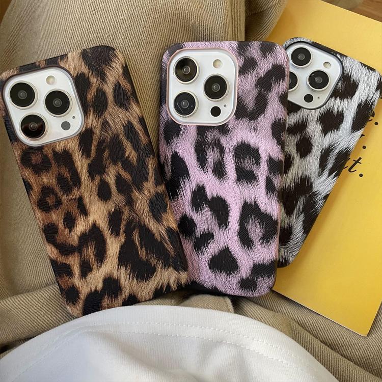 Custodia per telefono in PU con stampa leopardata e texture effetto pelle., For iPhone 13 Pro, For iPhone 13, For iPhone 12, For iPhone 12 Pro Max, For iPhone 12 Pro, For iPhone 11 Pro Max, For iPhone 11, For iPhone 11 Pro