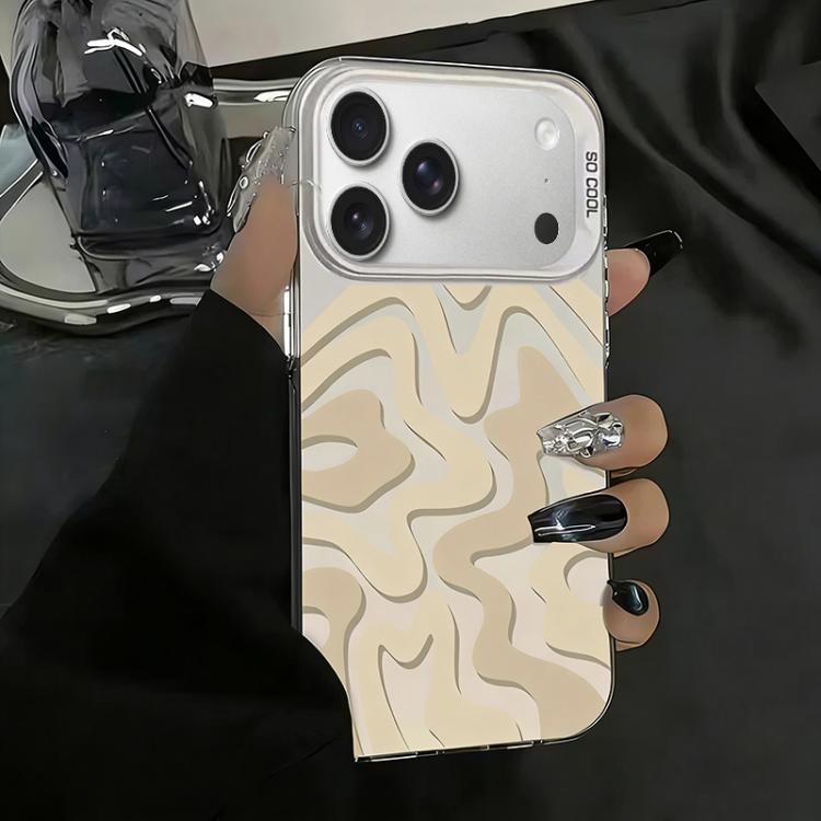 Custodia per telefono 2 in 1 in PC IMD con motivo a strisce ondulate e finitura satinata., For iPhone 17e / 16e, For iPhone 17 Pro Max, For iPhone 17 Pro, For iPhone 17