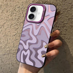 Custodia per telefono 2 in 1 in PC IMD con motivo a strisce ondulate e finitura satinata., For iPhone 17e / 16e, For iPhone 17 Pro Max, For iPhone 17 Pro, For iPhone 17