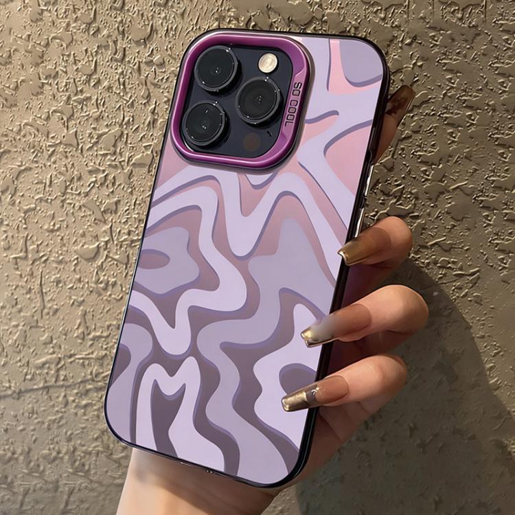 Custodia per telefono 2 in 1 in PC IMD con motivo a strisce ondulate e finitura satinata., For iPhone 13, For iPhone 13 mini, For iPhone 12, For iPhone 12 Pro Max