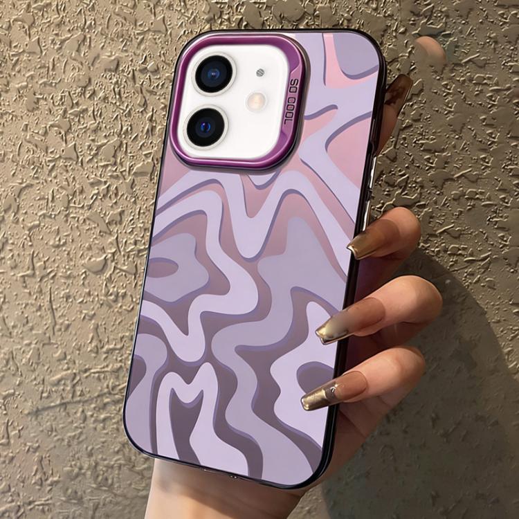 Custodia per telefono 2 in 1 in PC IMD con motivo a strisce ondulate e finitura satinata., For iPhone 12 Pro, For iPhone 12 mini, For iPhone 11 Pro Max, For iPhone 11