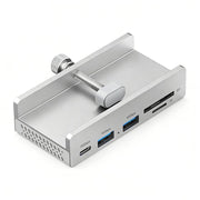 HCL-1071 7-port Type-C 3.2 Clamp Clamp Docking Station HUB with Type-C to Type-C Cable, HCL-1071-BK, HCL-1071-SV