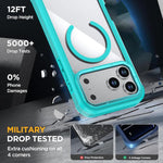 Custodia magnetica per telefono in acrilico a copertura totale con clip posteriore., For iPhone 17 Pro Max, For iPhone 17 Pro, For iPhone 17
