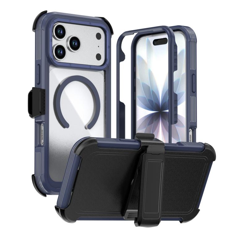 Custodia magnetica per telefono in acrilico a copertura totale con clip posteriore., For iPhone 17 Pro Max, For iPhone 17 Pro, For iPhone 17