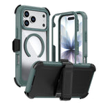 Custodia magnetica per telefono in acrilico a copertura totale con clip posteriore., For iPhone 17 Pro Max, For iPhone 17 Pro, For iPhone 17