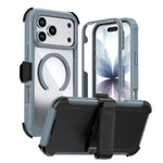 Custodia magnetica per telefono in acrilico a copertura totale con clip posteriore., For iPhone 17 Pro Max, For iPhone 17 Pro, For iPhone 17