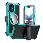 Custodia magnetica per telefono in acrilico a copertura totale con clip posteriore., For iPhone 17 Pro Max, For iPhone 17 Pro, For iPhone 17