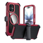 Custodia magnetica per telefono in acrilico a copertura totale con clip posteriore., For iPhone 17 Pro Max, For iPhone 17 Pro, For iPhone 17