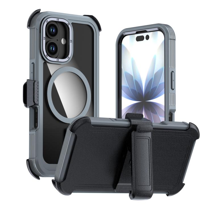 Custodia magnetica per telefono in acrilico a copertura totale con clip posteriore., For iPhone 17 Pro Max, For iPhone 17 Pro, For iPhone 17