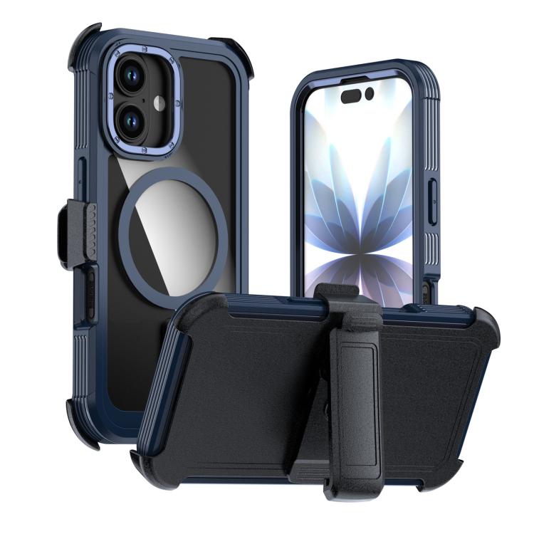 Custodia magnetica per telefono in acrilico a copertura totale con clip posteriore., For iPhone 17 Pro Max, For iPhone 17 Pro, For iPhone 17