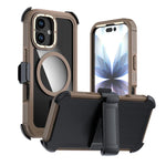 Custodia magnetica per telefono in acrilico a copertura totale con clip posteriore., For iPhone 17 Pro Max, For iPhone 17 Pro, For iPhone 17
