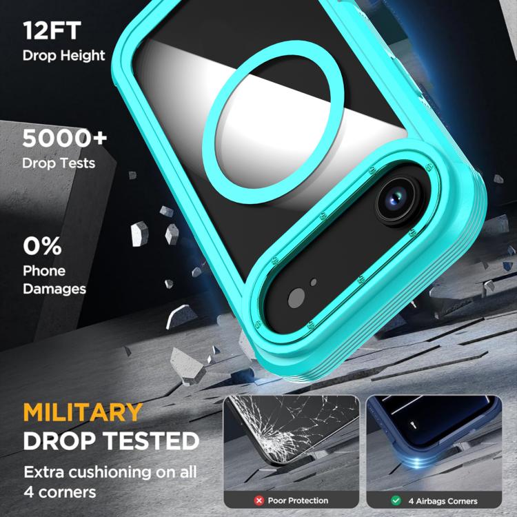 Custodia magnetica per telefono in acrilico a copertura totale con clip posteriore., For iPhone Air, For iPhone 16 Pro Max, For iPhone 16 Pro