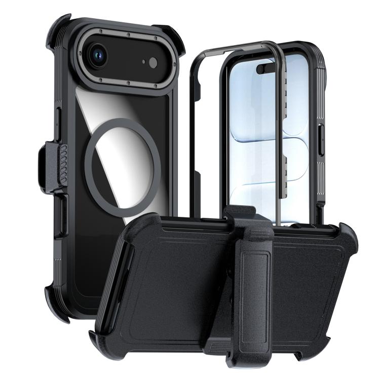 Custodia magnetica per telefono in acrilico a copertura totale con clip posteriore., For iPhone Air, For iPhone 16 Pro Max, For iPhone 16 Pro